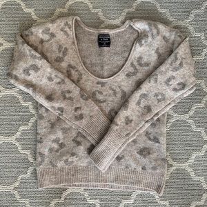 Abercrombie & Fitch Leopard Scoopneck Sweater